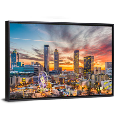Atlanta Skyline with Skyview Wheel Wall Art