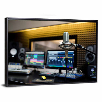 Studio Microphone Close-up Wall Art