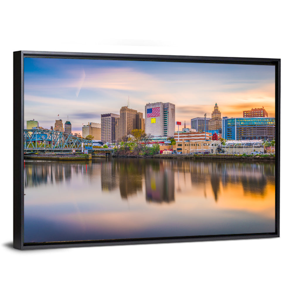 Providence Skyline at Golden Hour Wall Art