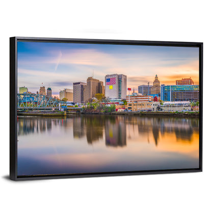 Providence Skyline at Golden Hour Wall Art