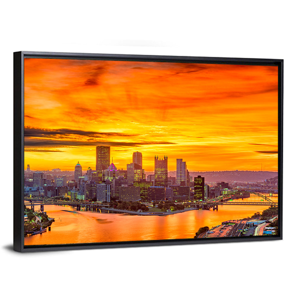 Pittsburgh Skyline at the Point Wall Art