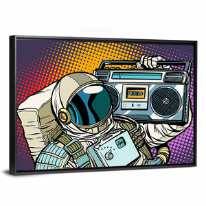 Astronaut With Boombox Wall Art