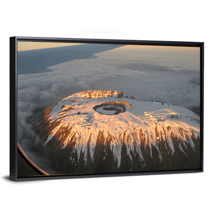 Mount Kilimanjaro Sunset Wall Art as a framed canvas