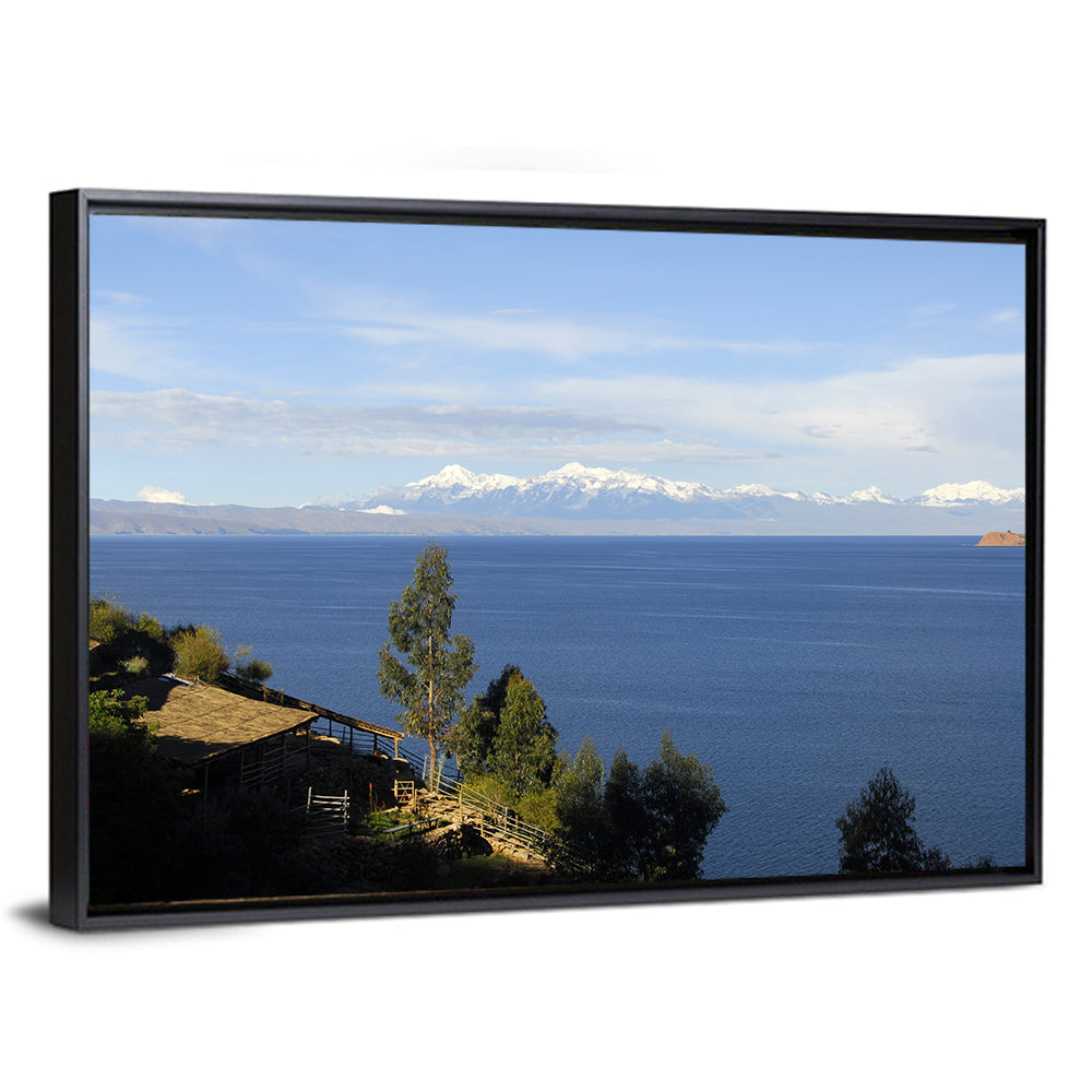 Lake Titicaca Thatched Roof View Wall Art