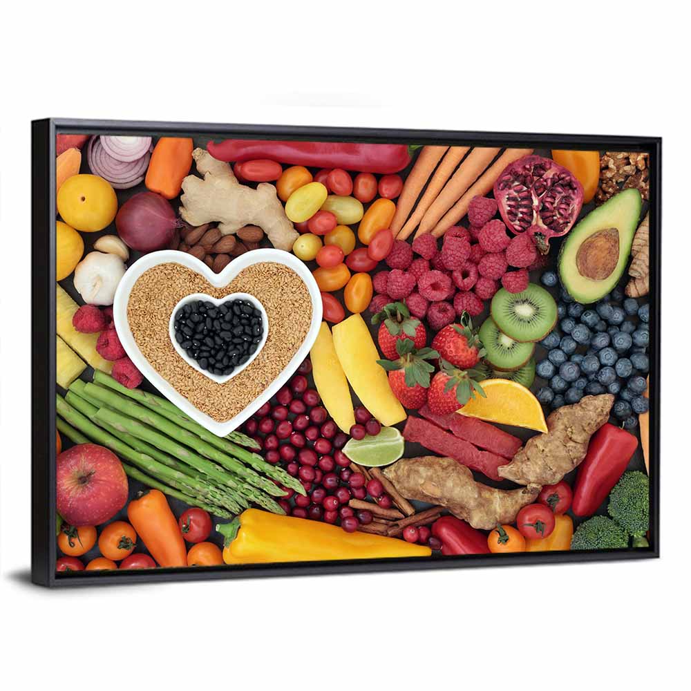 Heart-shaped Bowl of Superfoods Wall Art