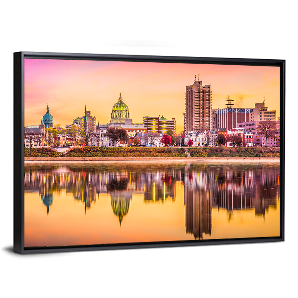 Harrisburg Golden Hour Skyline Wall Art