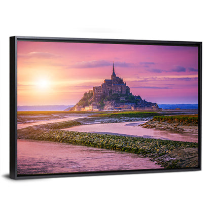 Mont Saint-michel Sunset Wall Art