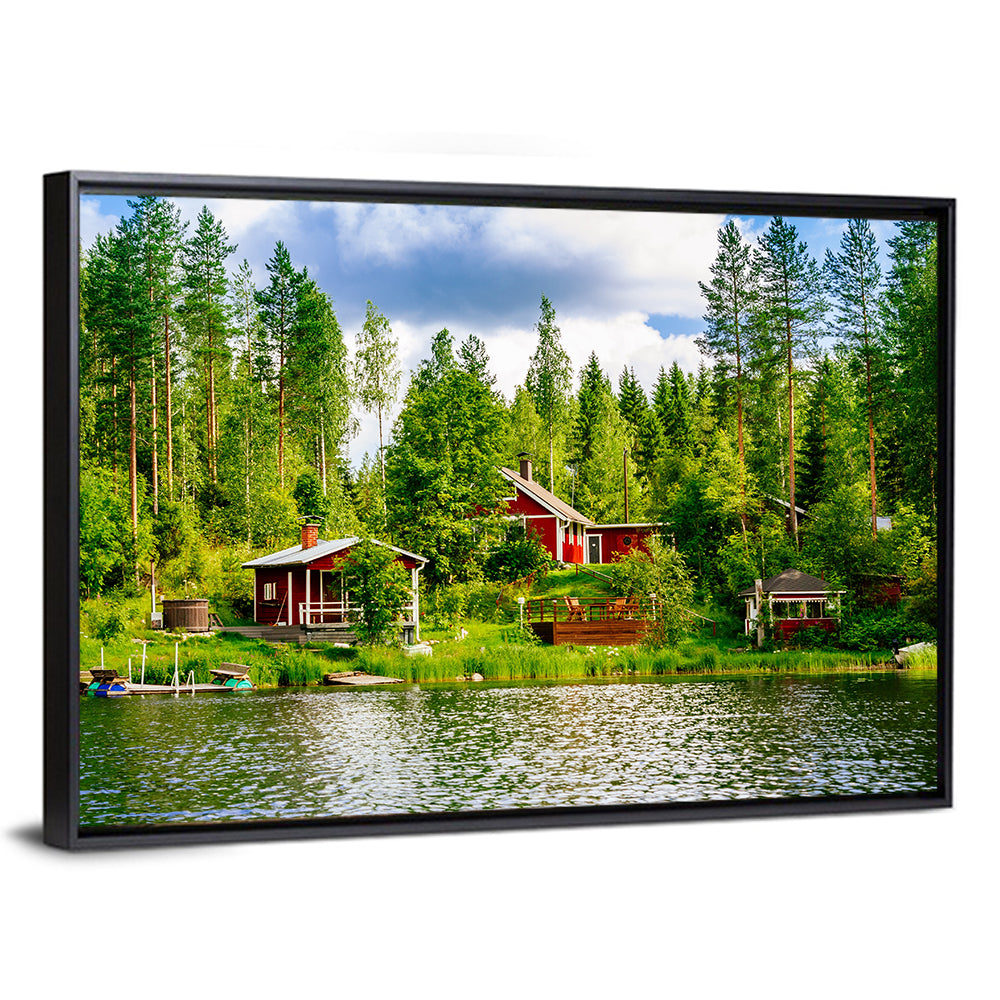 Finnish Lakeside Cottages Wall Art