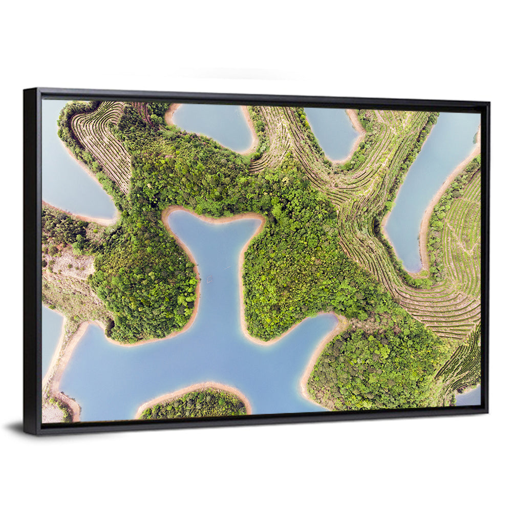 Thousand Island Lake Aerial View Wall Art