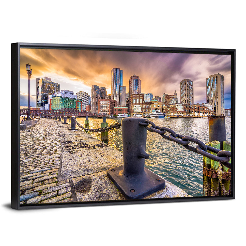 Boston Harbor at Dusk Wall Art