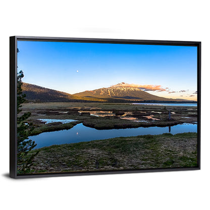 Mount Bachelor Moonlit Sunset Wall Art