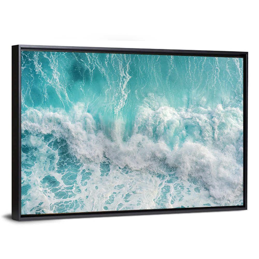 Top Down Turquoise Wave Wall Art