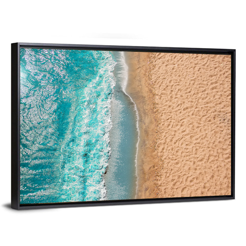 Turquoise Coastline Aerial Wall Art