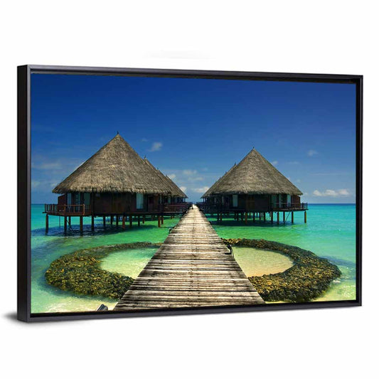 Maldives Overwater Bungalows Wall Art