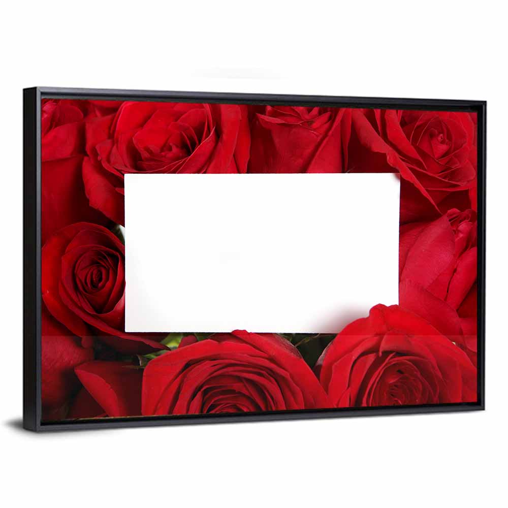 Rose Frame with White Center Wall Art