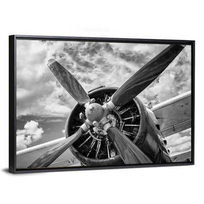 Retro Airplane Turbine Wall Art