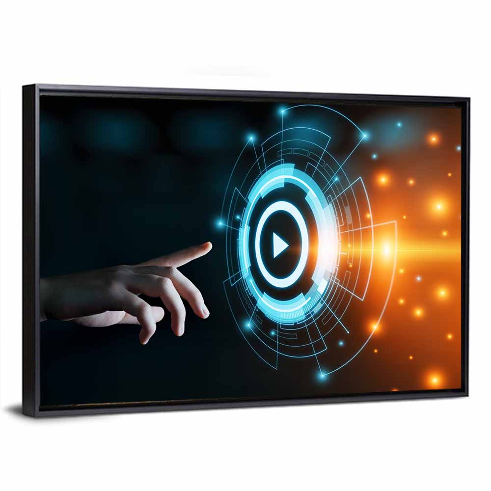Holographic Video Interface Wall Art