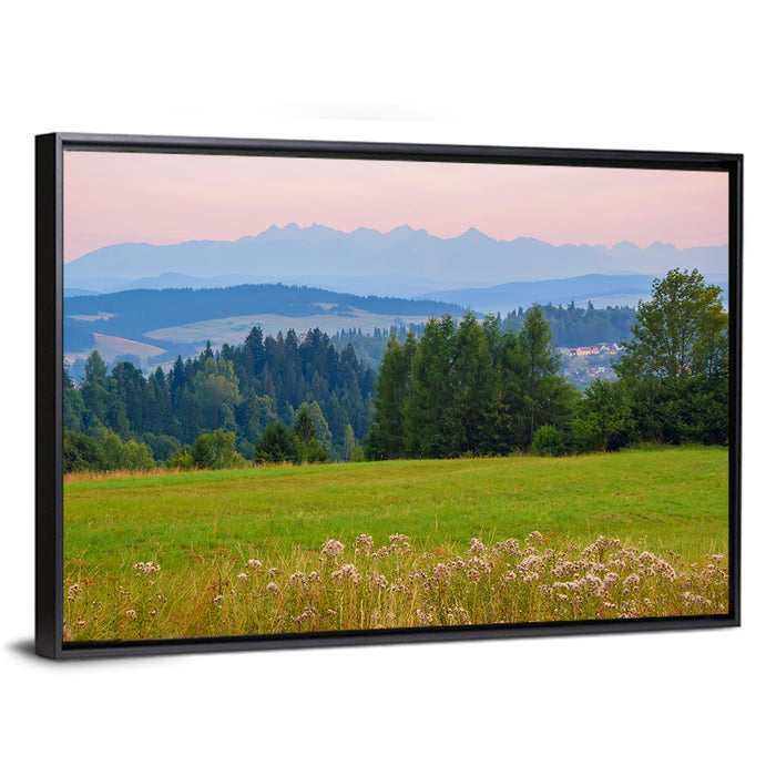 High Tatras Mountains Wall Art as a framed canvas