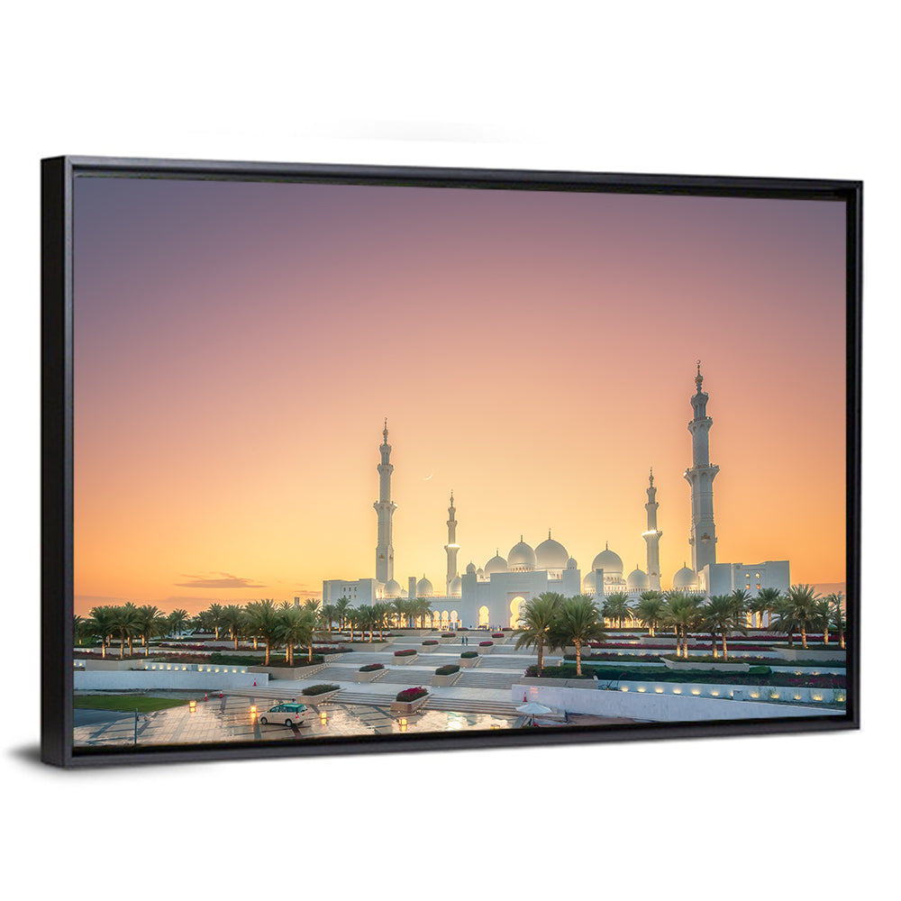 Sheikh Zayed Grand Mosque at Sunset Wall Art