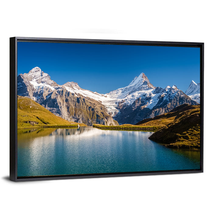 Bachalpsee Mountain Reflection Wall Art as a framed canvas