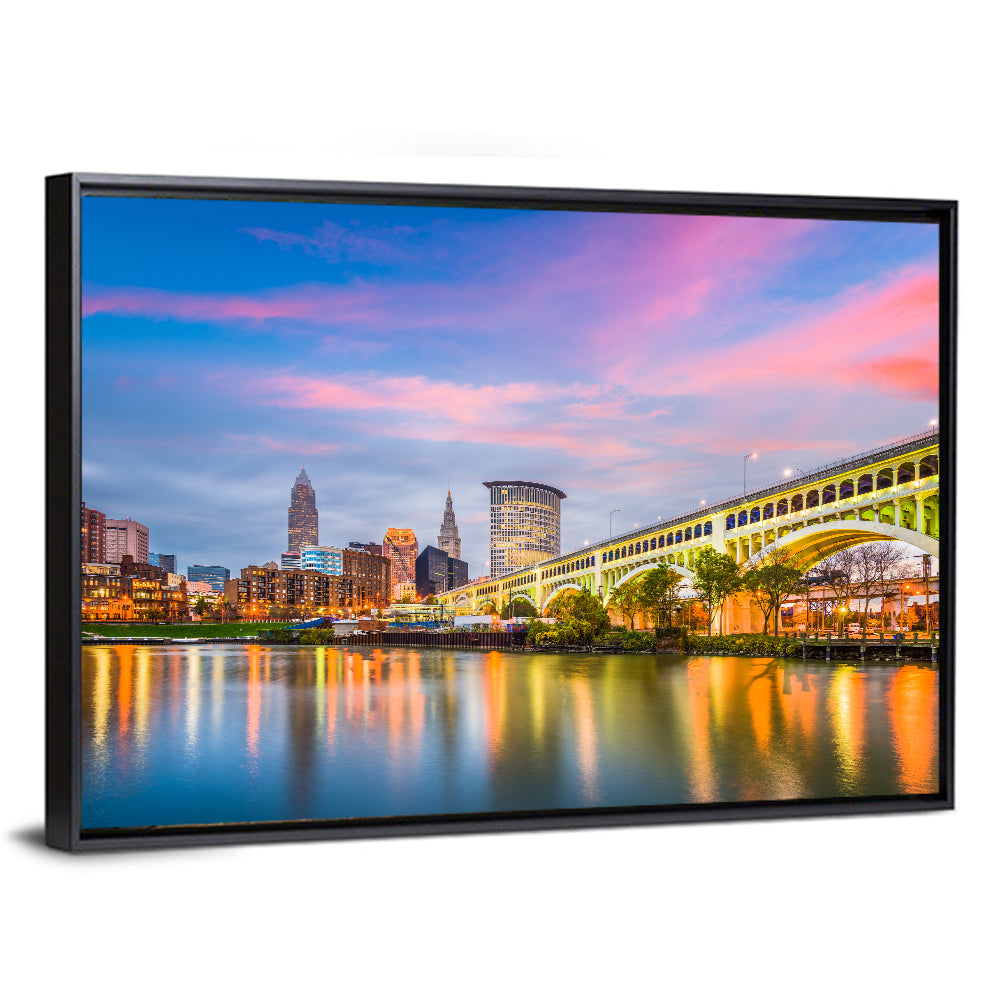 Cleveland Skyline at Dusk Wall Art