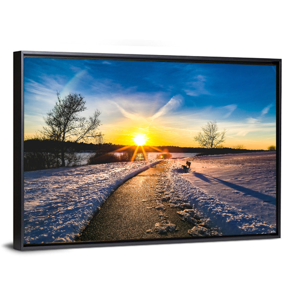 Lake Zorinsky Winter Sunrise Wall Art