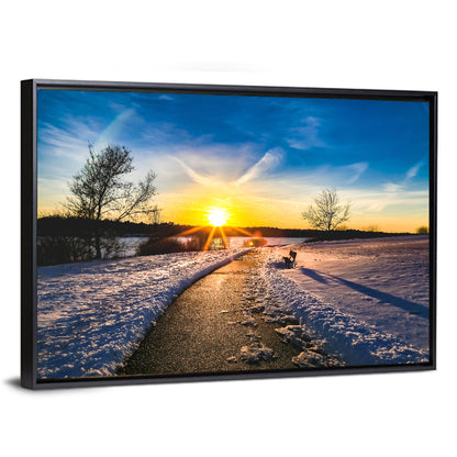 Lake Zorinsky Winter Sunrise Wall Art