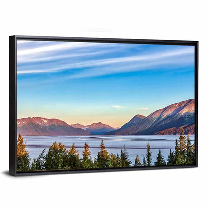 Alaskan Mountain Lake Golden Hour Wall Art