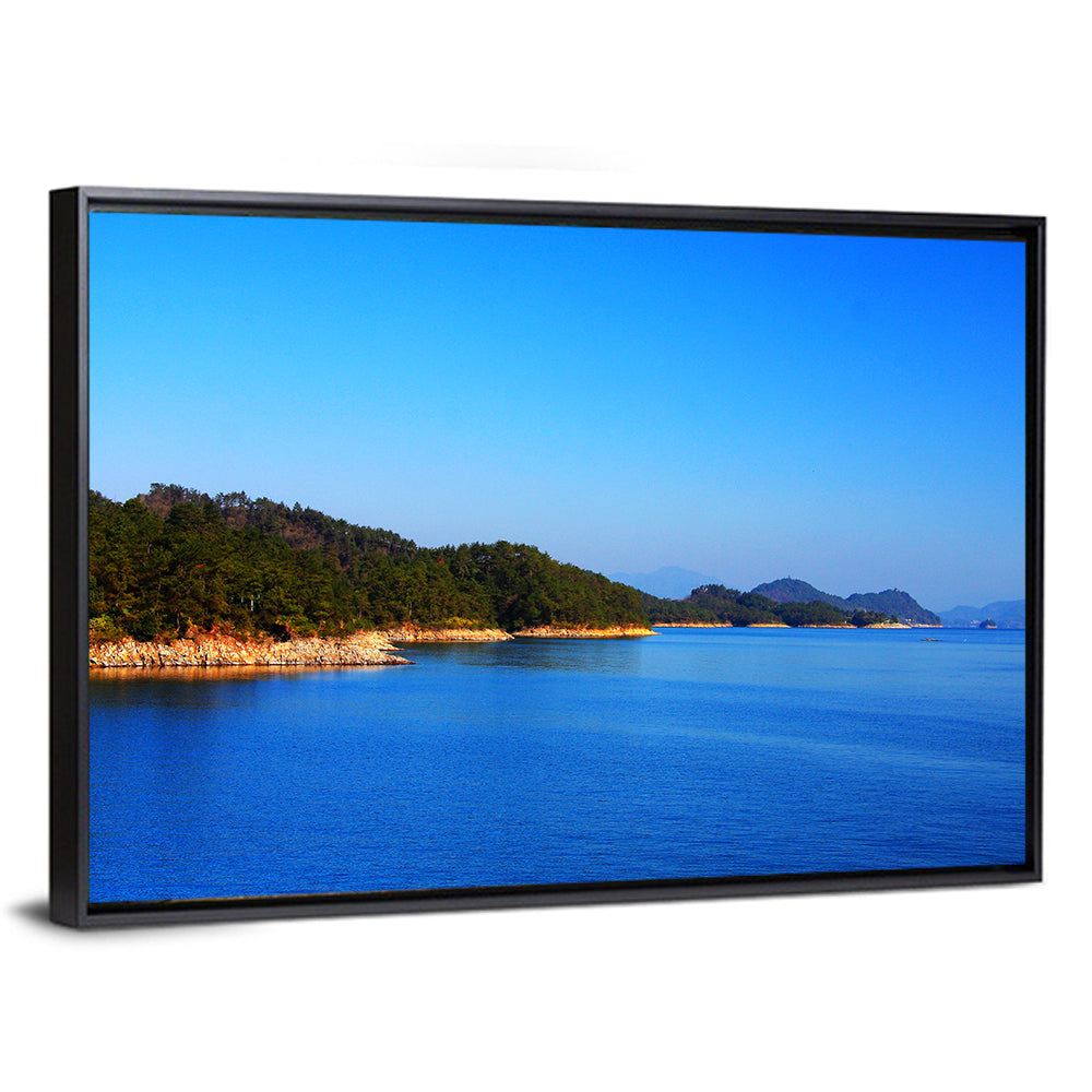 Qiandao Lake Rocky Shoreline Wall Art