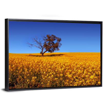Canola Field with Lone Tree Wall Art