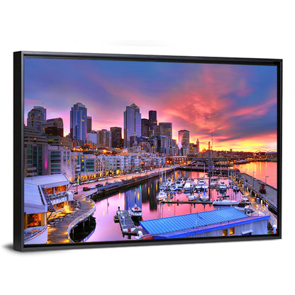 Seattle Skyline at Sunset Wall Art