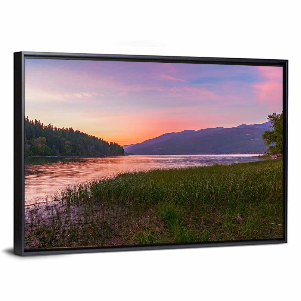 Whitefish Lake Sunset Glow Wall Art