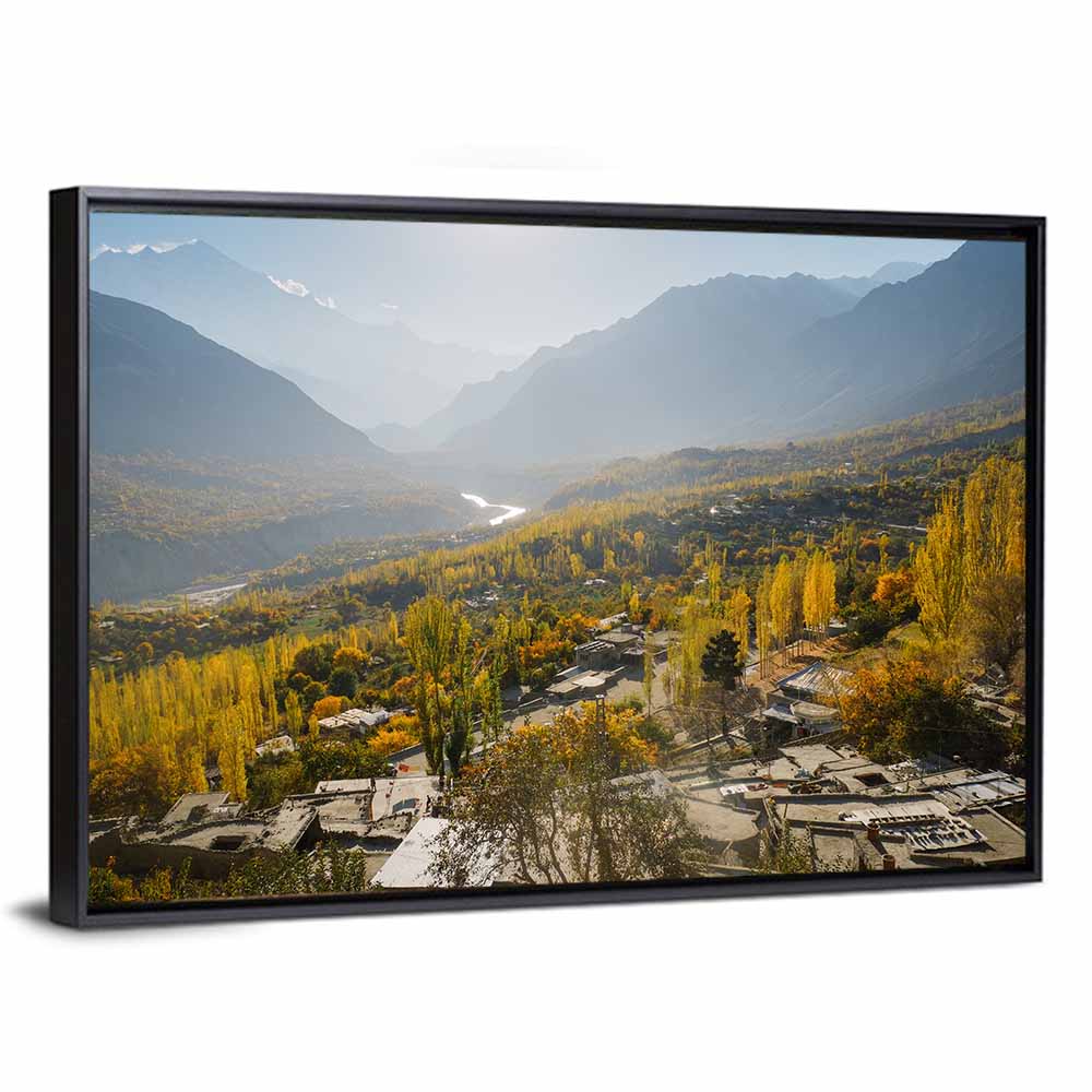 Hunza Valley Autumn Landscape Wall Art