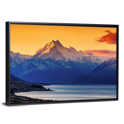 Aoraki Mount Cook Over Lake Pukaki Wall Art