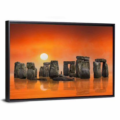 Stonehenge Sunrise Reflection Wall Art