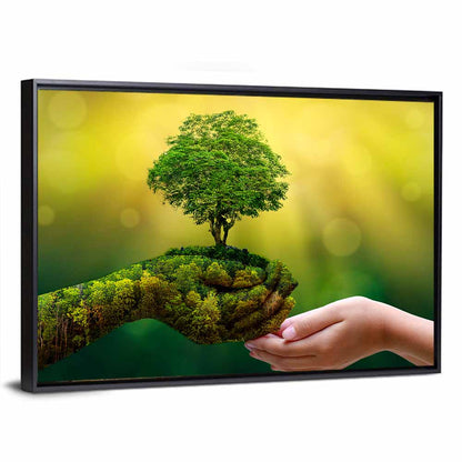 Surreal Forest Hand with Tree Wall Art
