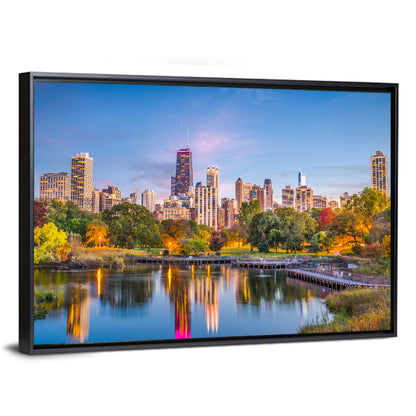Chicago Skyline at Twilight Wall Art