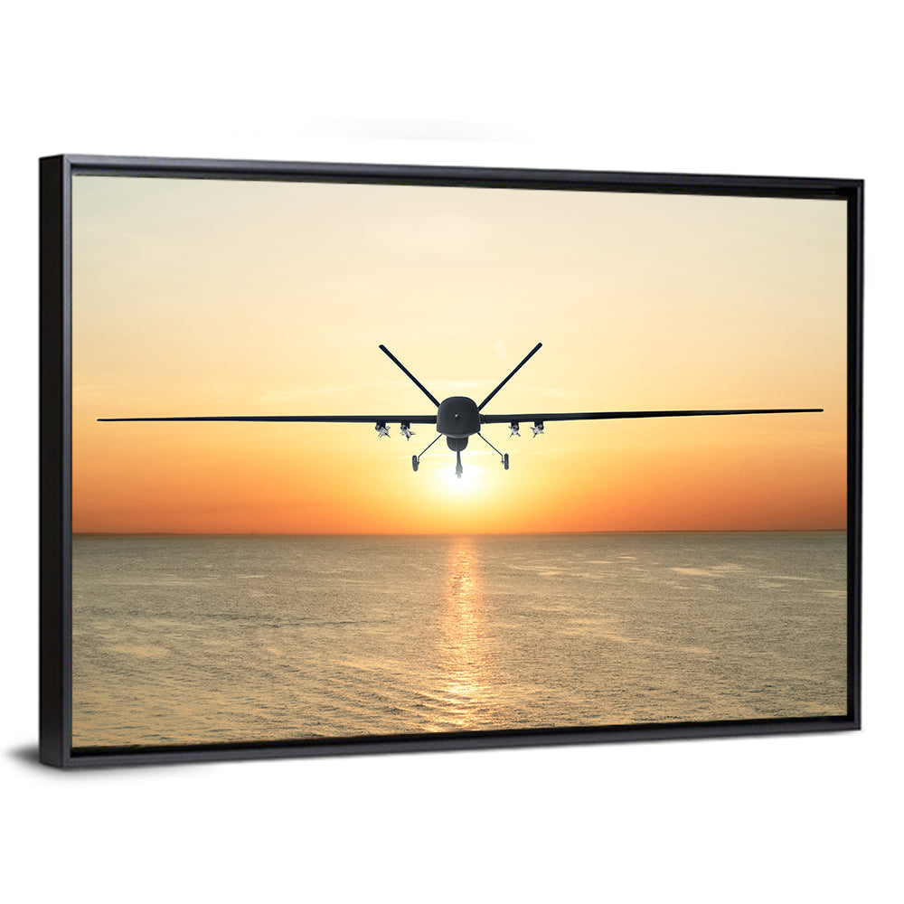 Sunset Surveillance Drone Wall Art