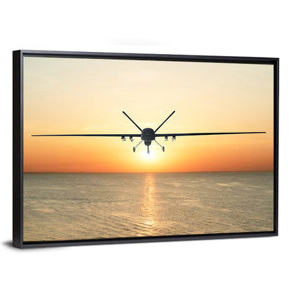 Sunset Surveillance Drone Wall Art
