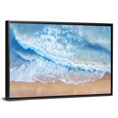 Aerial Turquoise Beach Waves Wall Art