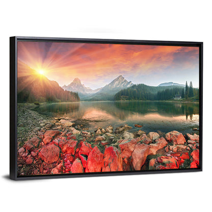 Obersee Sunrise Over Red Rocks Wall Art