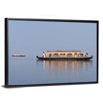 Thatched Houseboat on Vembanad Lake Wall Art