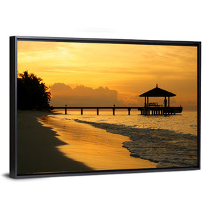 Resort Island Sunset Wall Art