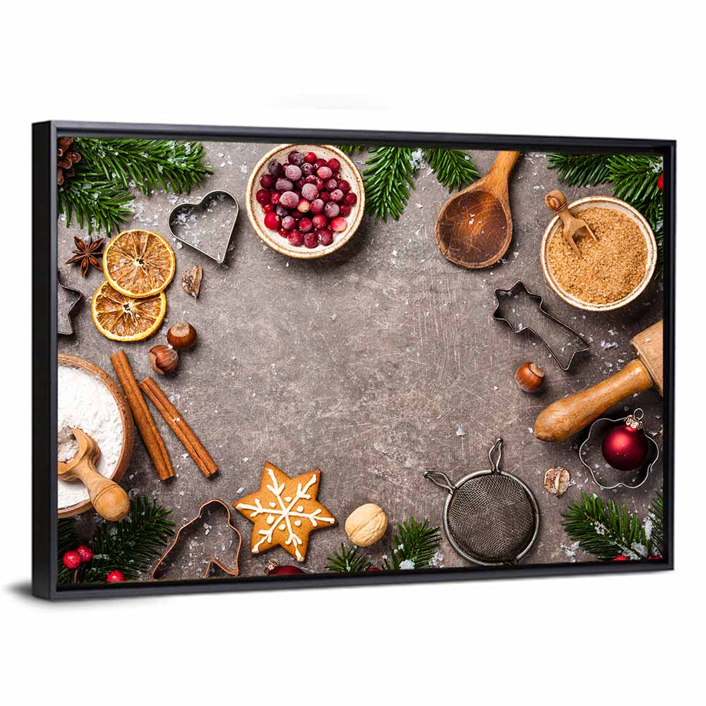 Christmas Cookie Ingredients Wall Art