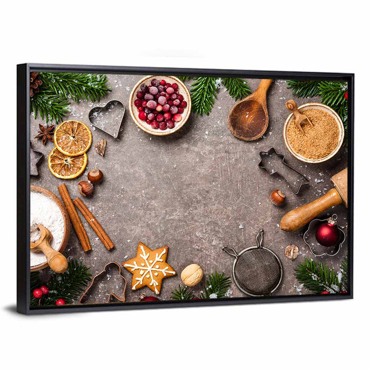 Christmas Cookie Ingredients Wall Art