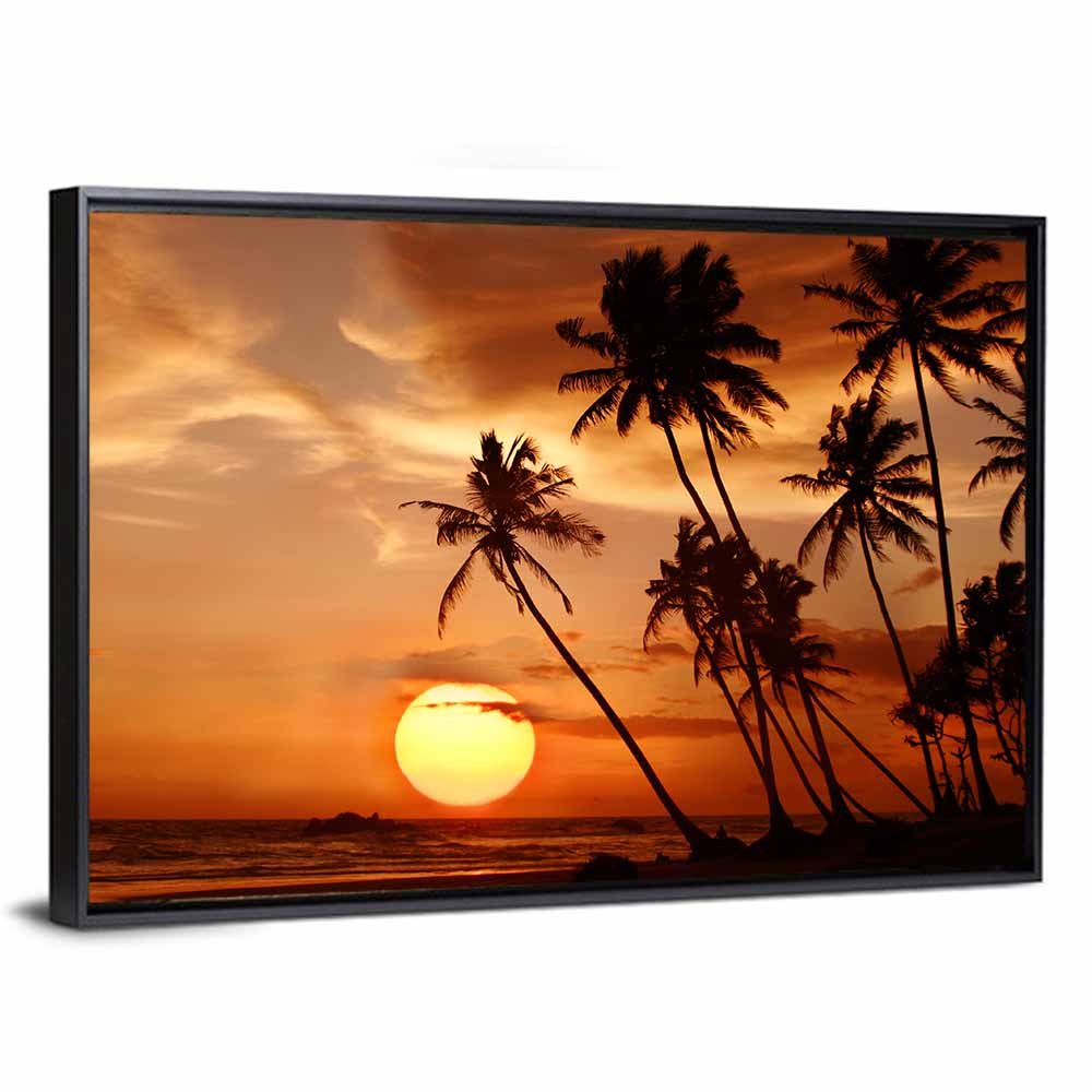 Sri Lankan Beach Sunset Wall Art