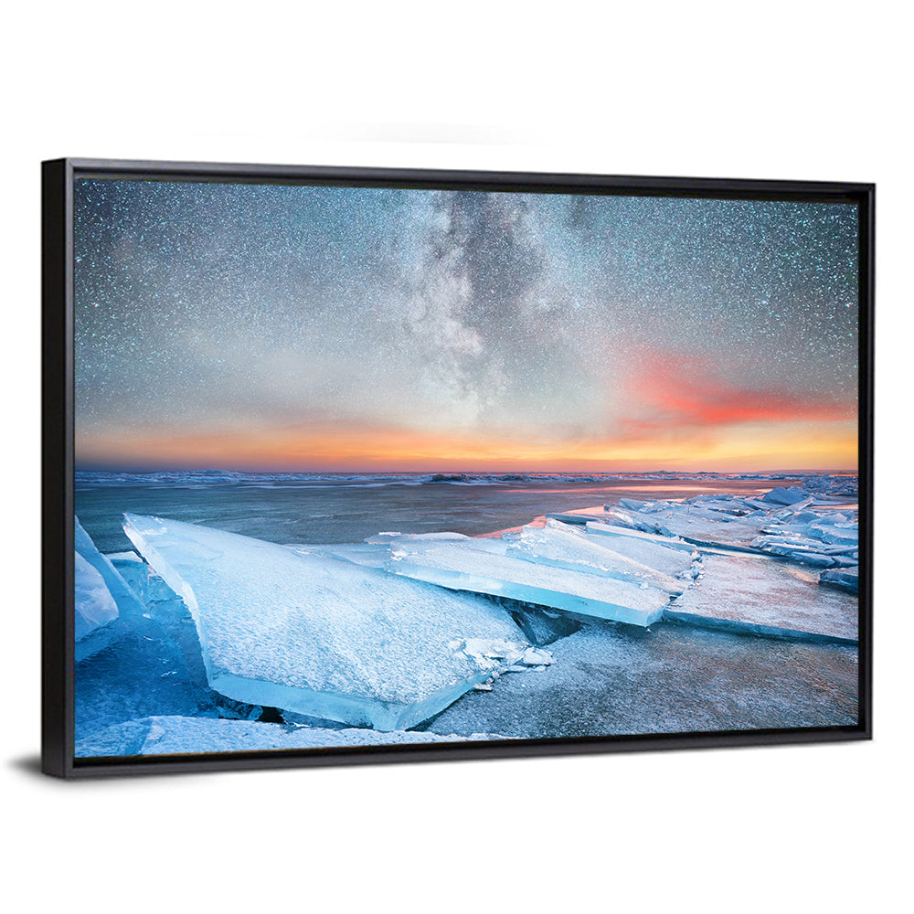 Milky Way Over Frozen Shore Wall Art