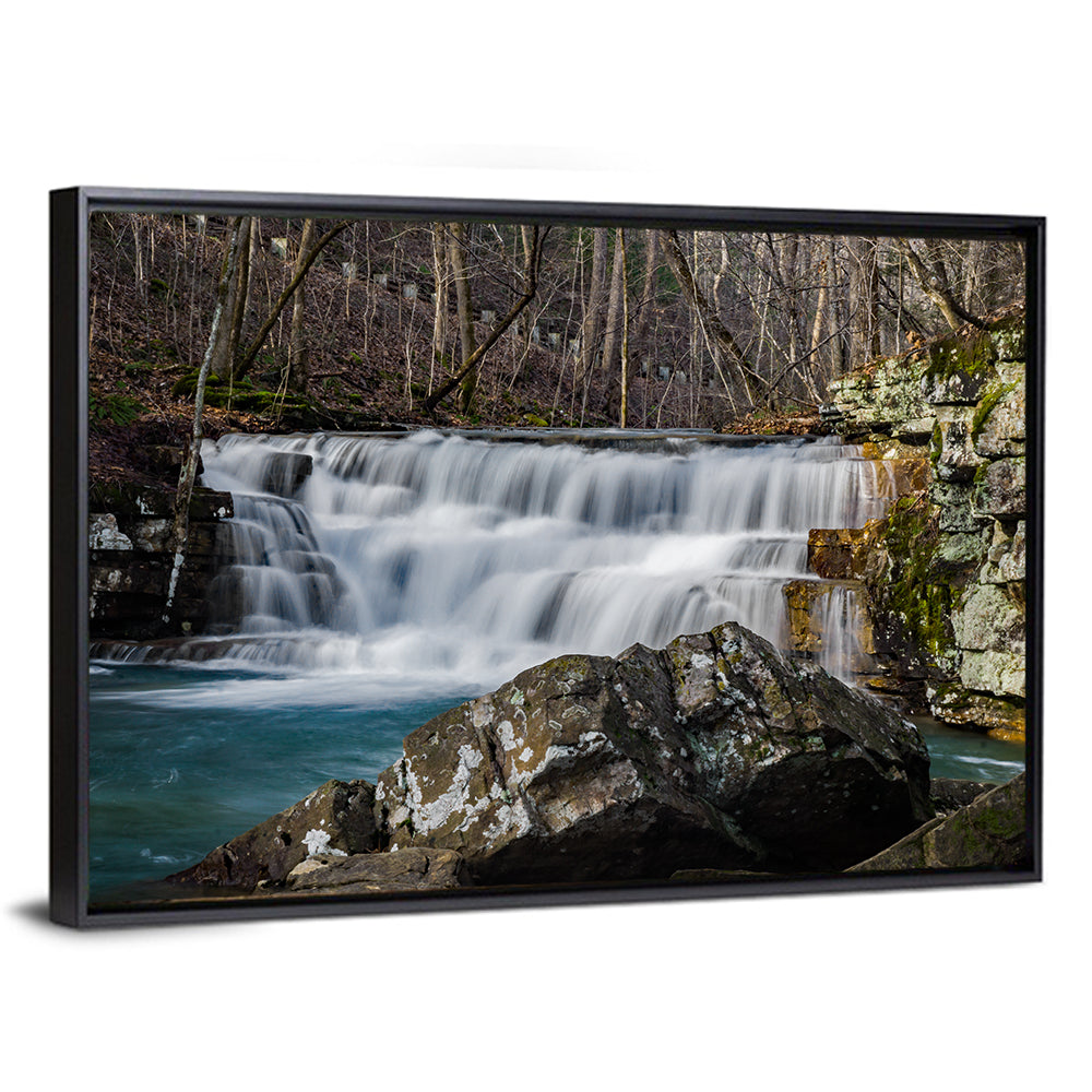 Fenwick Mines Mossy Rock Waterfall Wall Art