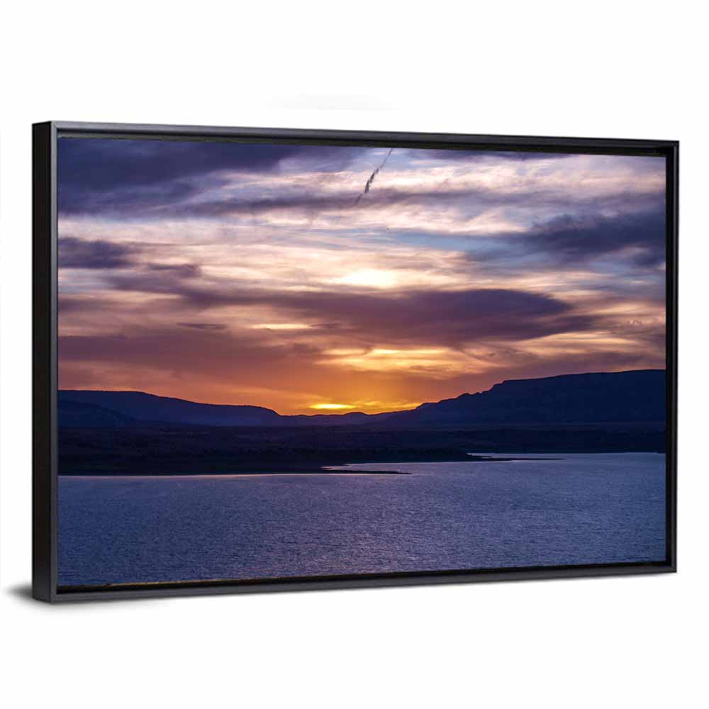 Abiquiu Lake Sunset Glow Wall Art