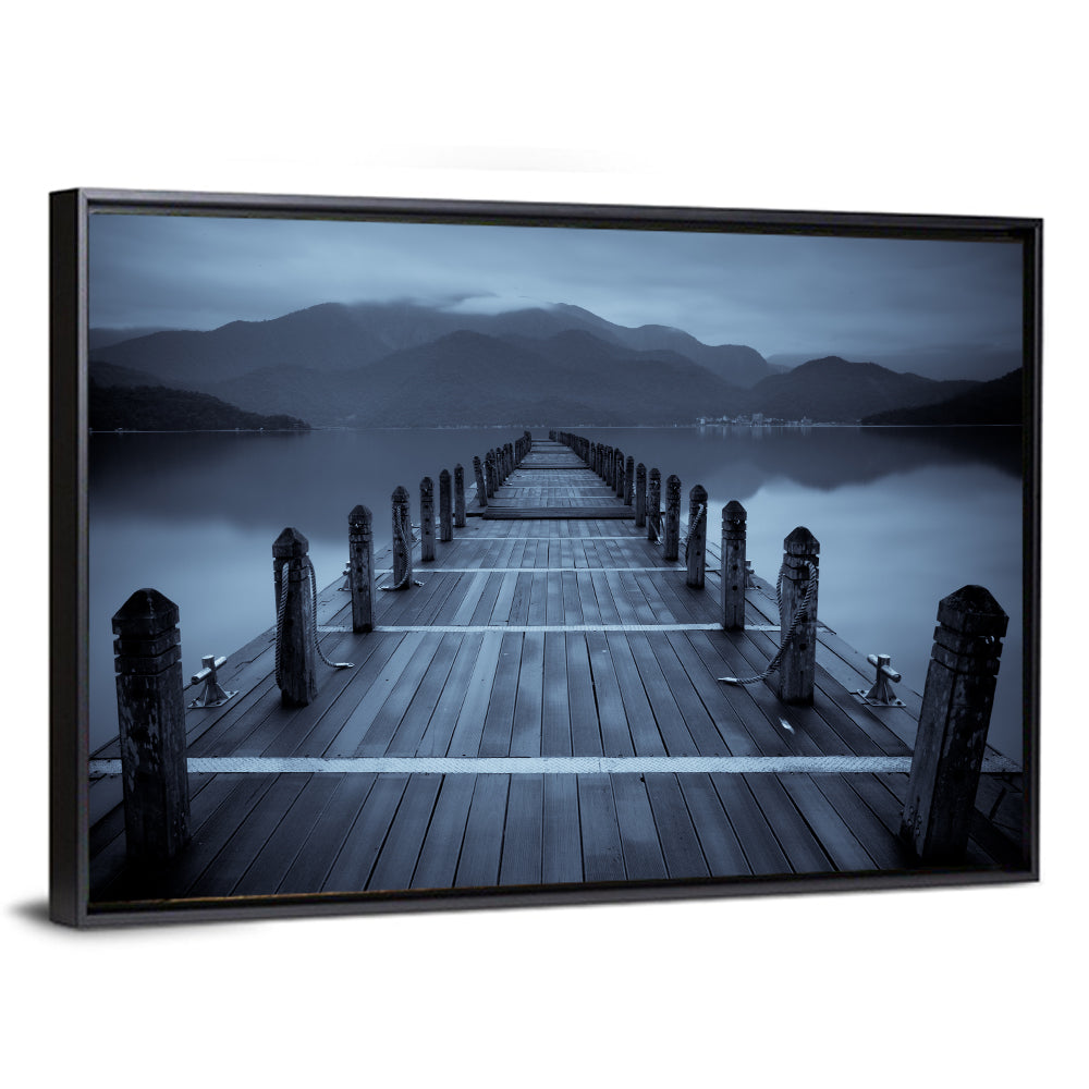 Long Lake Pier at Dusk Wall Art